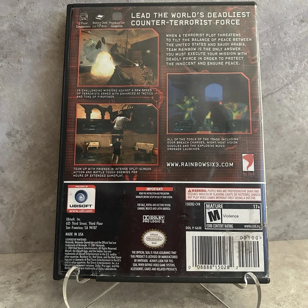Tom Clancy's Rainbow Six 3 (Nintendo GameCube, 2004) No Manual